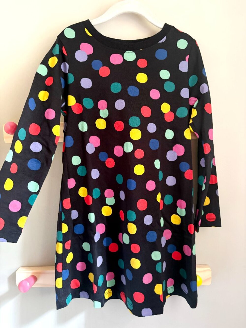 NWOT Hanna Andersson Long Sleeved Polka Dot T-Shirt Dress